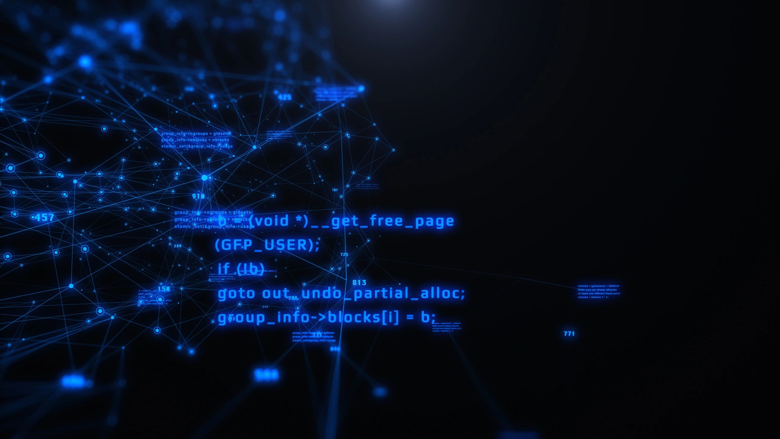 Abstract cybersecurity interface background for IT security support